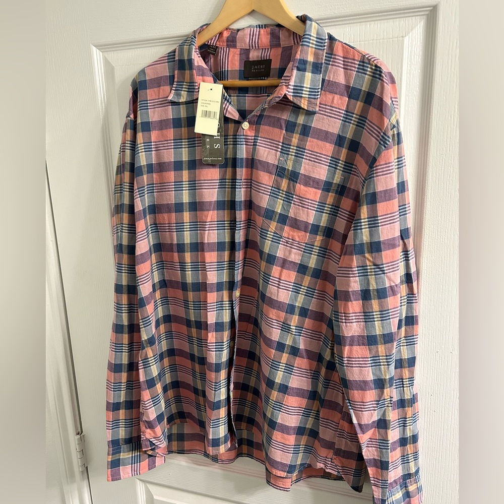 Pink Plaid Button Down